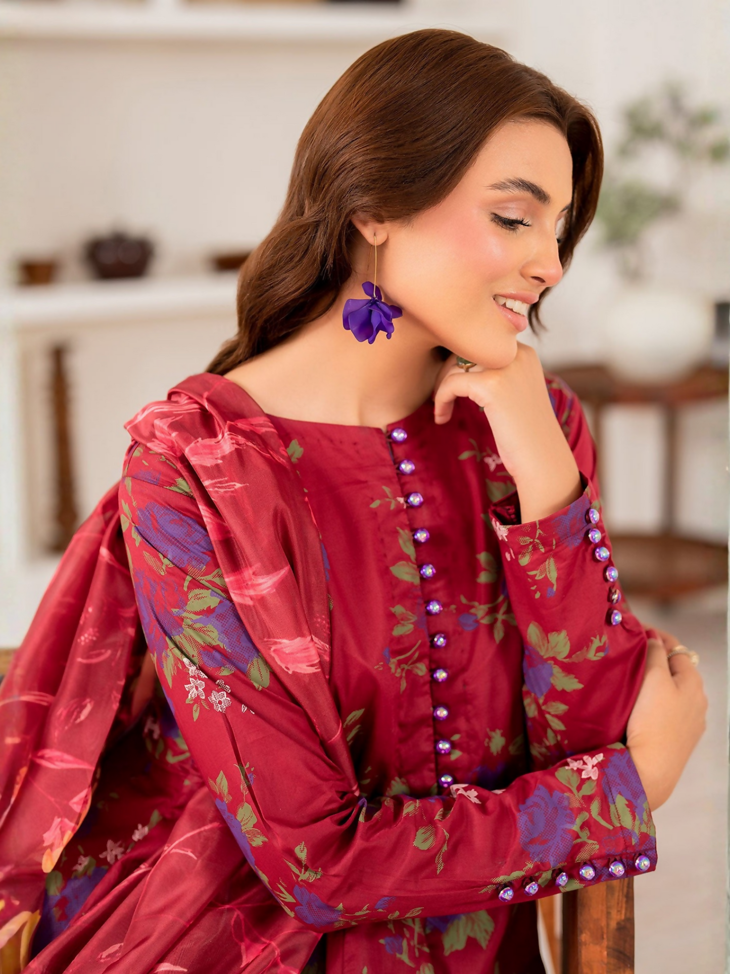 Panache Apparel Lawn Printed Stitched 3-Piece Suit-Sprinkles