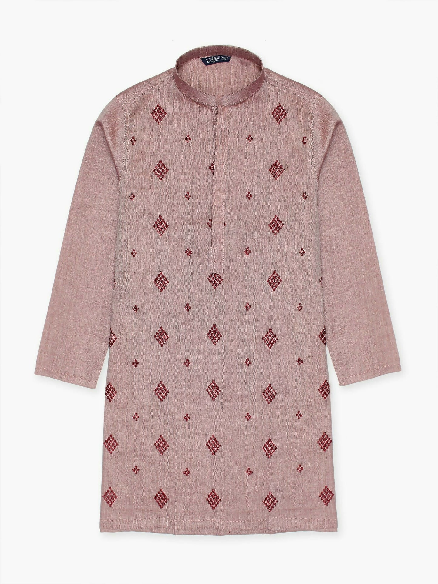 Velvour Boys Cotton Embroidered Stitched Kurta-VB196-L