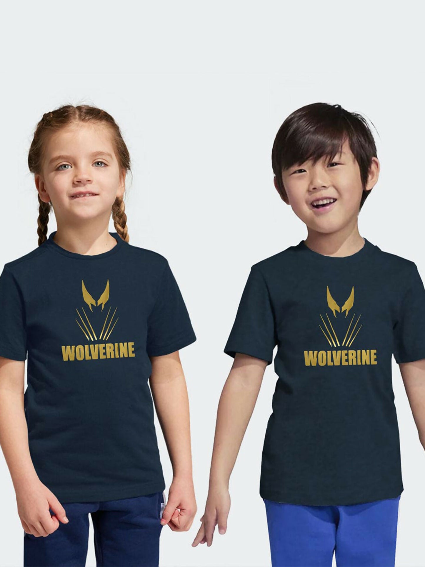 Kids cotton single jersey tee with crew neck and open hem bottom, made from soft and breathable fabric.