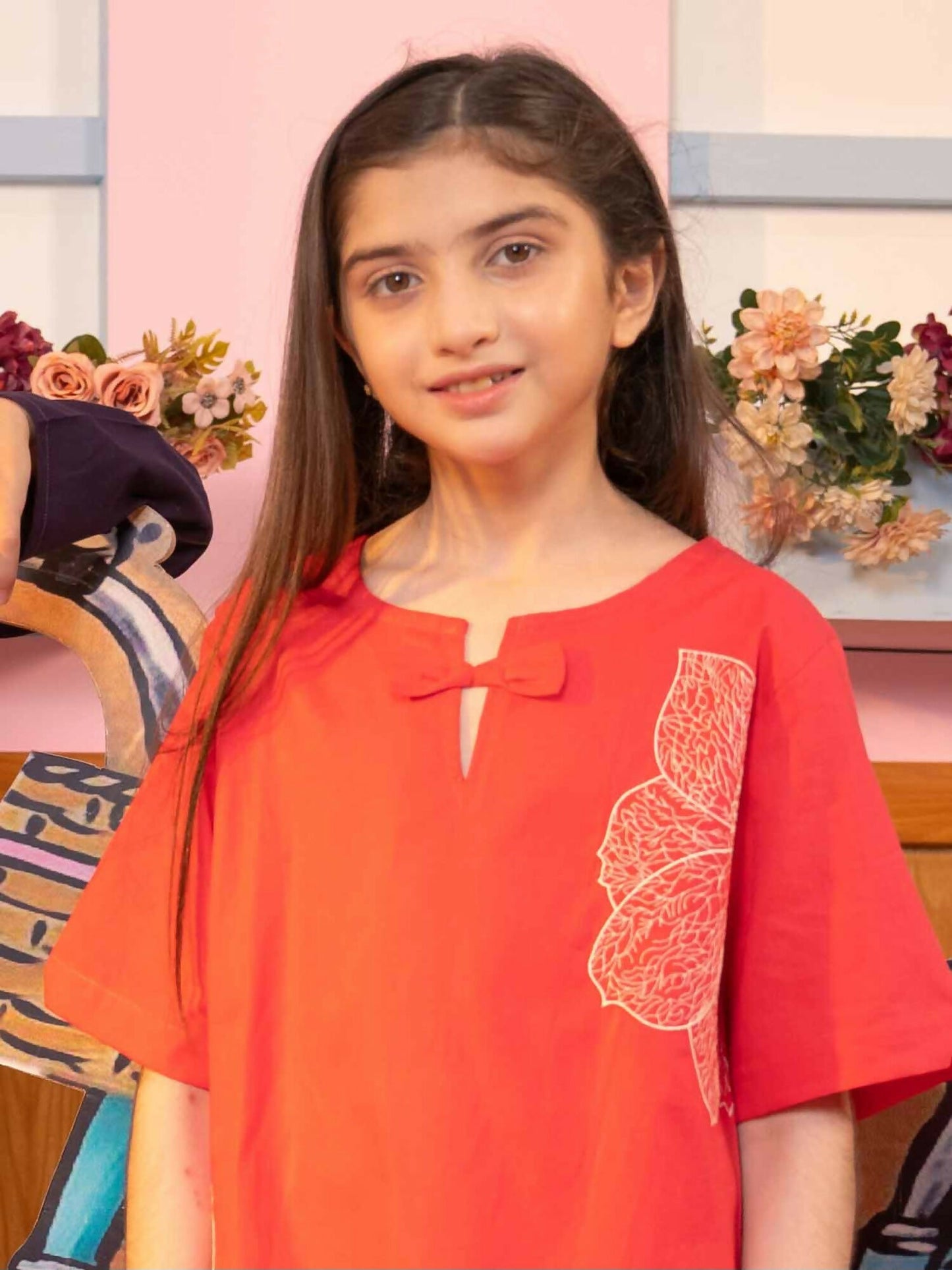 Velvour Girls Cotton Embroidered Stitched Kurti-VG98-A