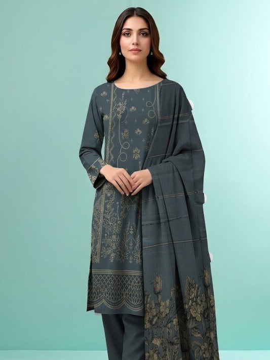 Bin Shaukat Vol 65 Bana Dora Lawn Embroidered Unstitched 3-Piece Suit