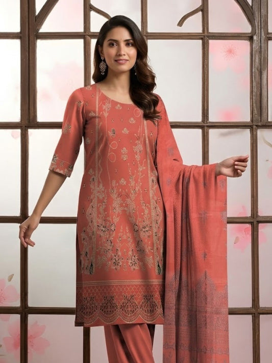 Bin Shaukat Vol 65 Bana Dora Lawn Embroidered Unstitched 3-Piece Suit