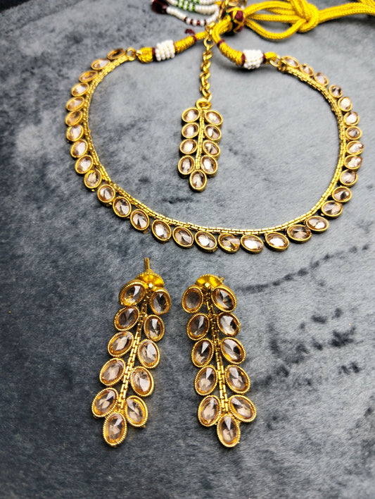 H&A Jewellery Indian Polki Set