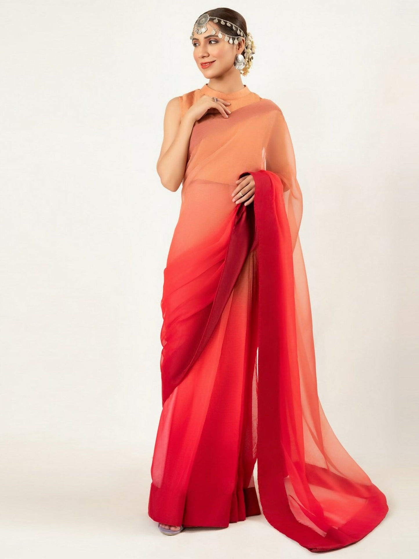 Imran Aftab Chiffon Printed Unstitched Saree-IASC 14
