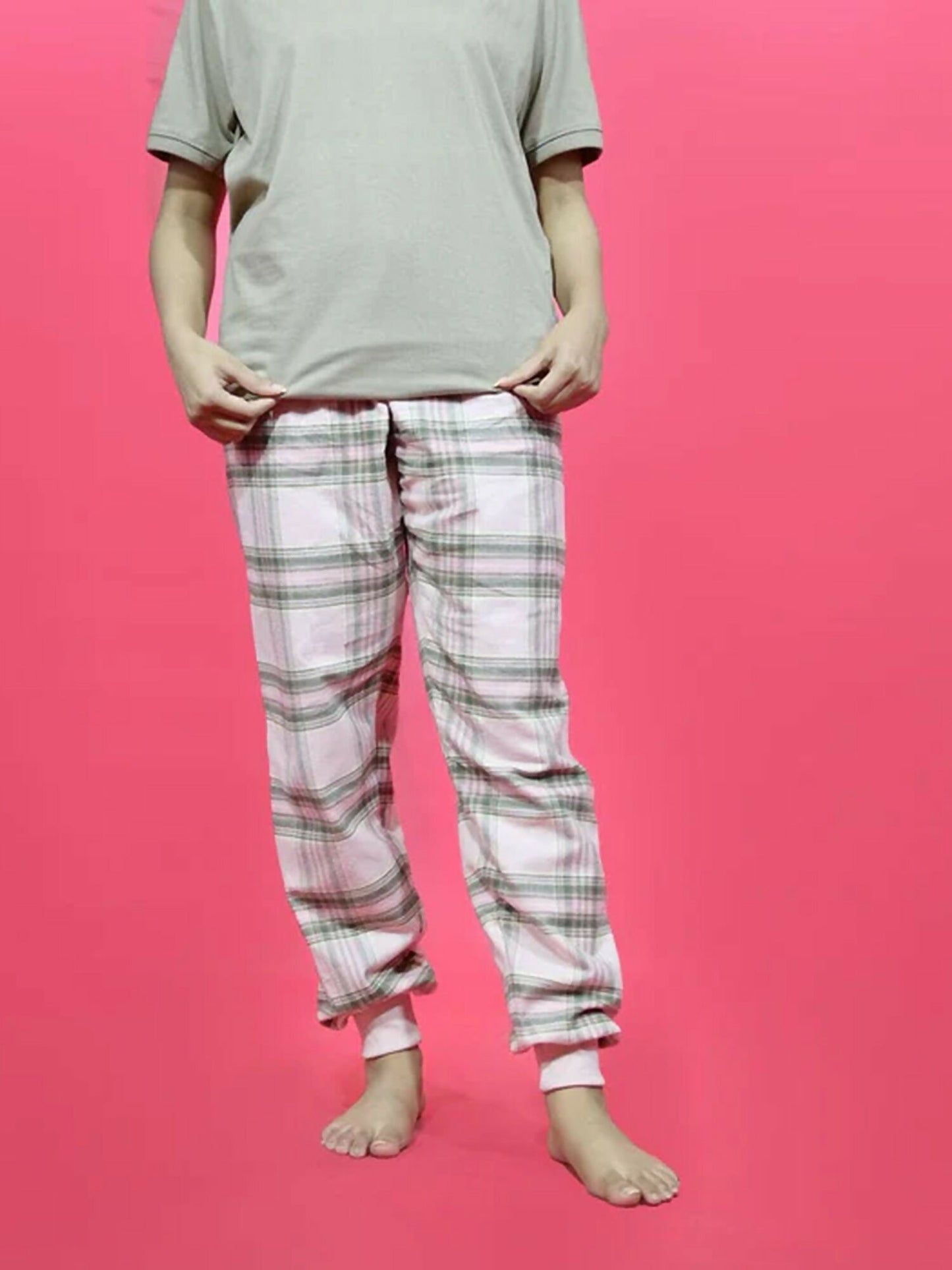 Funky's Printed Checked Loungewear Trouser-14626