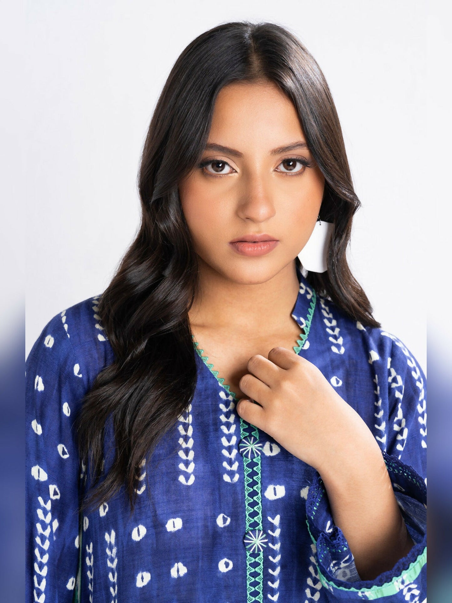 Alkaram Studio Khaddar Printed Unstitched 3-Piece Suit-FW-16.1-24-Blue