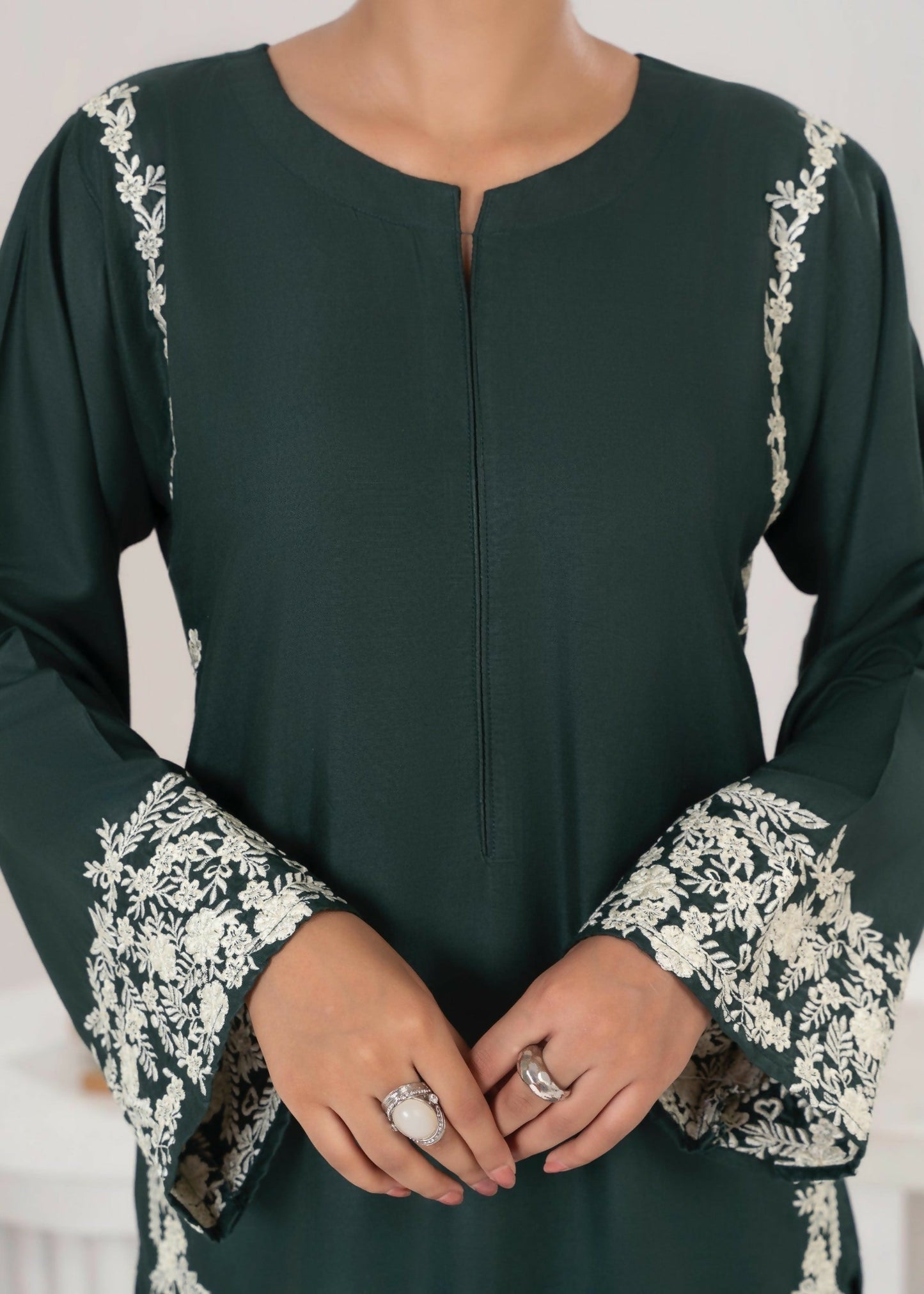 Stylish Collection Aaraish Linen Embroidered Stitched 2-Piece Suit–Margarita