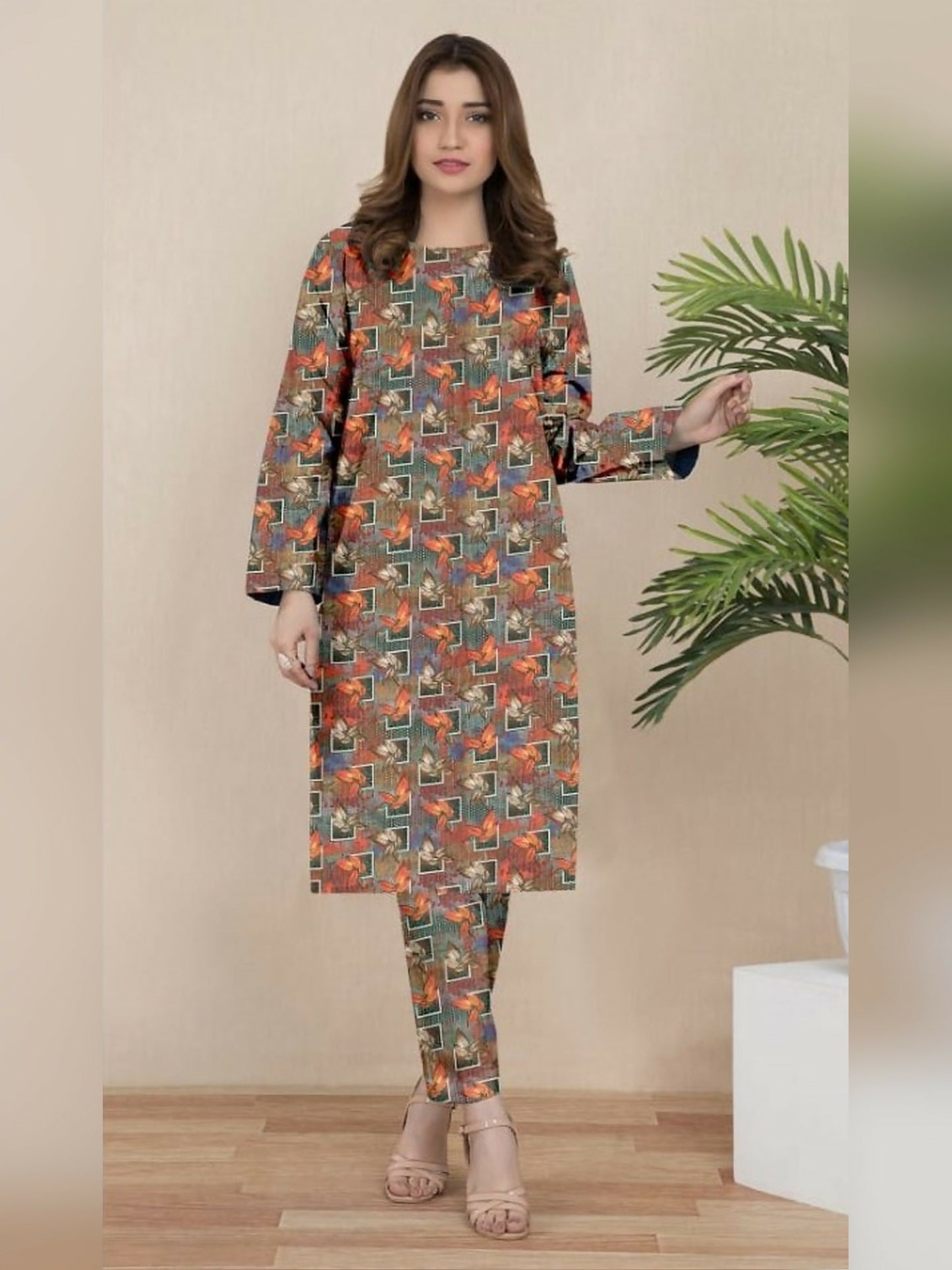 Bin Shaukat Khaddar Printed Unstitched 2-Piece Suit