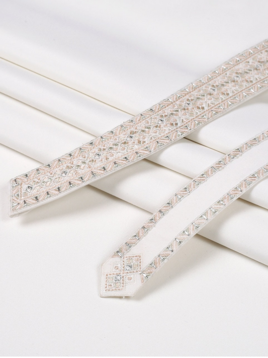 Fabrich Monochrome Edit-25 Wash & Wear Embroidered Unstitched Shalwar Kameez-Off-White