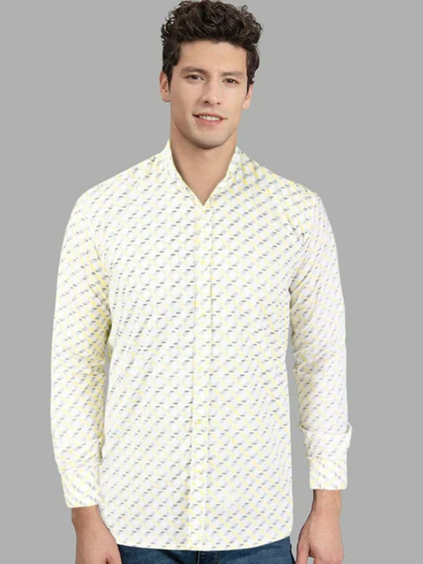 Funky’s Printed Rage YELLOW Lift Shirt-10232