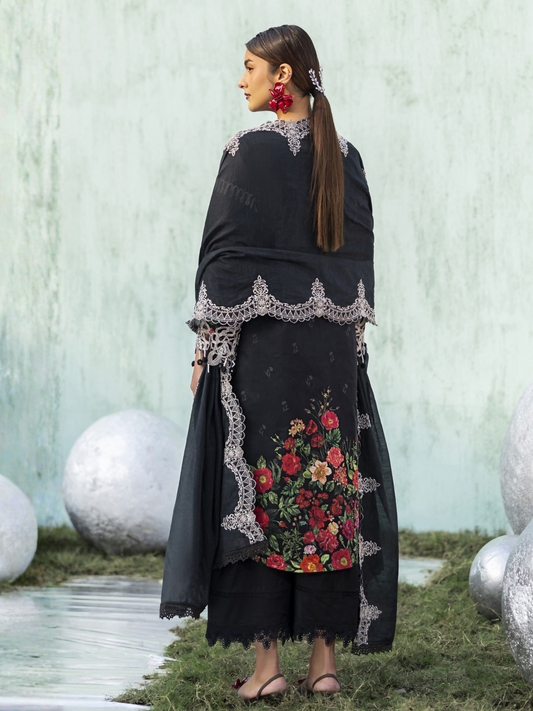 Parishay Ivy Bloom'26 Lawn Embroidered Unstitched 3-Piece Suit-IB-02