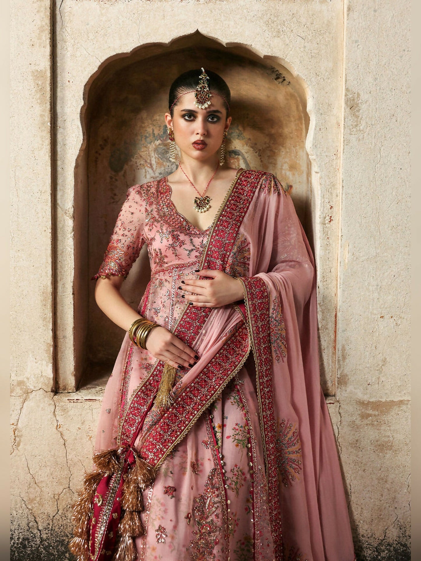 Hussain Rehar Massarat Festive Unstitched'25 Organza 3-Piece Suit-Roshanara