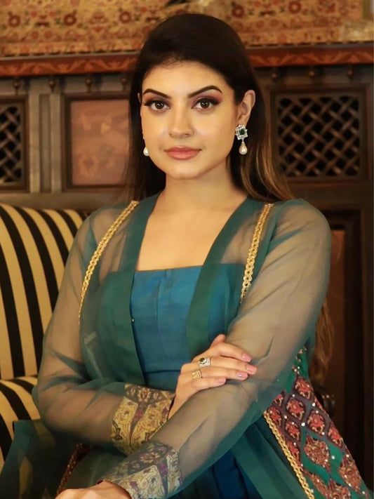 Shiza Hassan Nadia Luxury Pret Organza Embellished Stitched Jacket-Amethyst