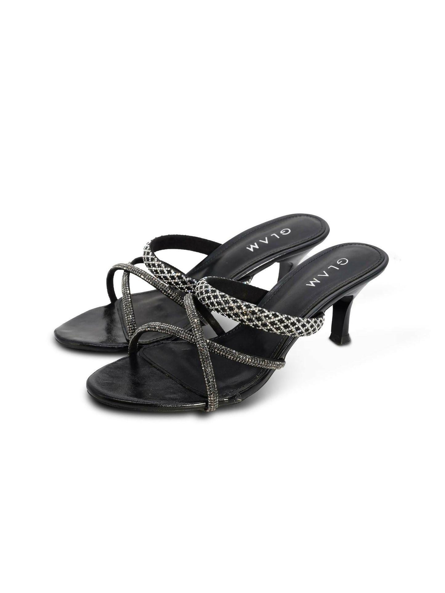 Black Royale Leather Women’s Heels-780