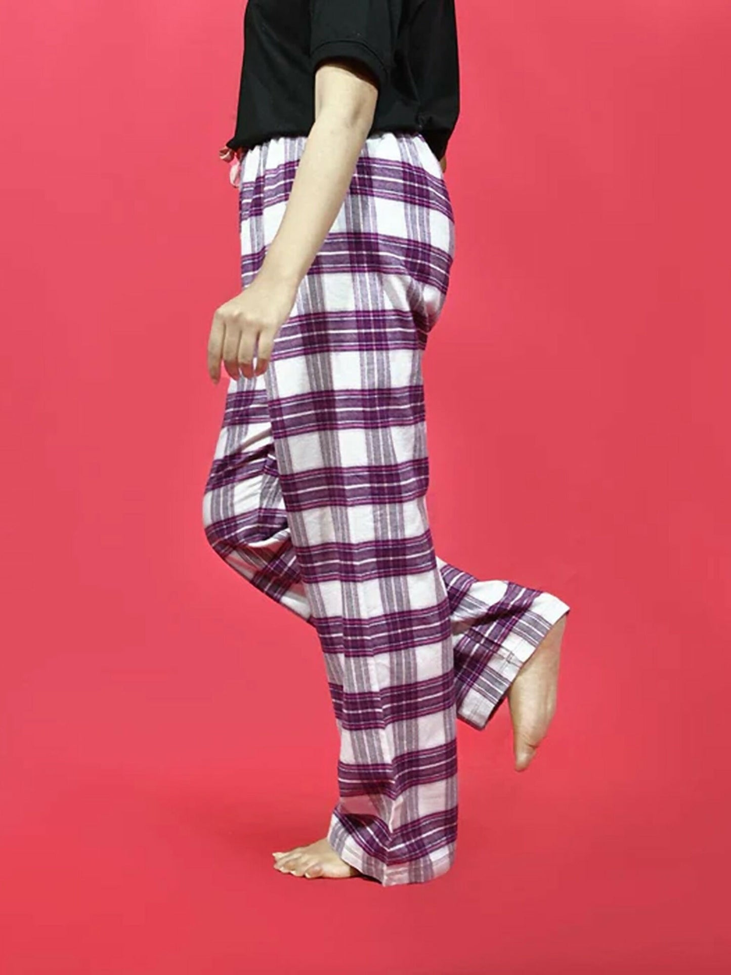 Funky's Printed Checked Loungewear Trouser-14630