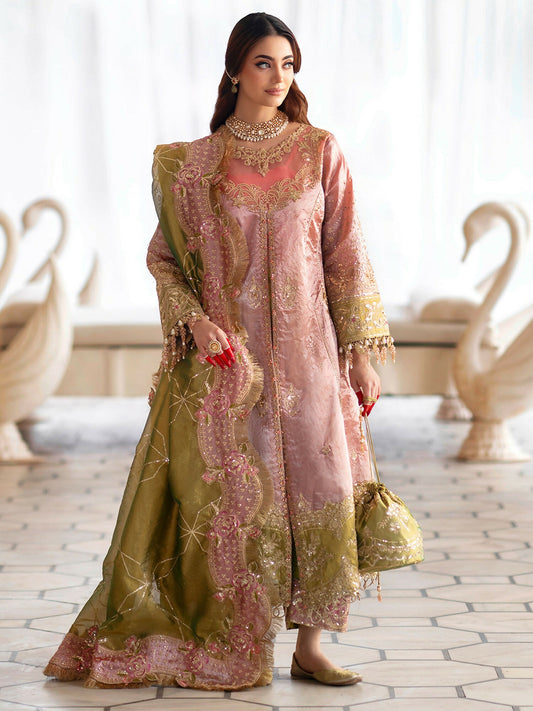 Parishay Ranibagh Luxury Formals Tissue Silk Embroidered Unstitched 3-Piece Suit-Noor Mahal