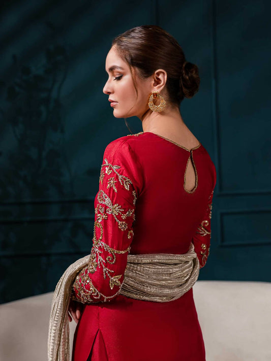 Allure By IH Katan Silk Embellished Stitched 3-Piece Suit-Emma