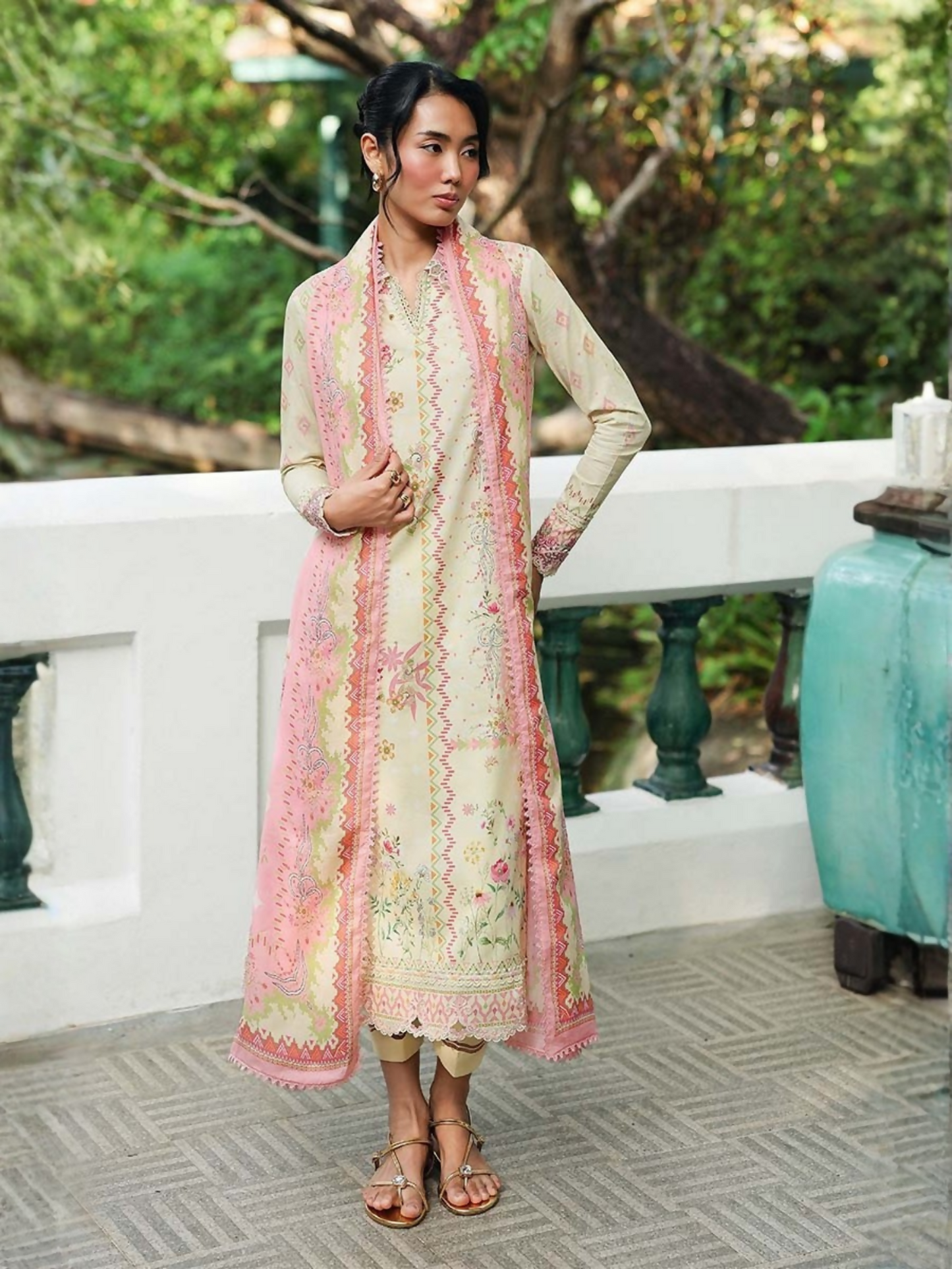 Qalamkar Qprints Lawn'26 Embroidered Unstitched 3-Piece Suit-AX-03-(A)-Mairi