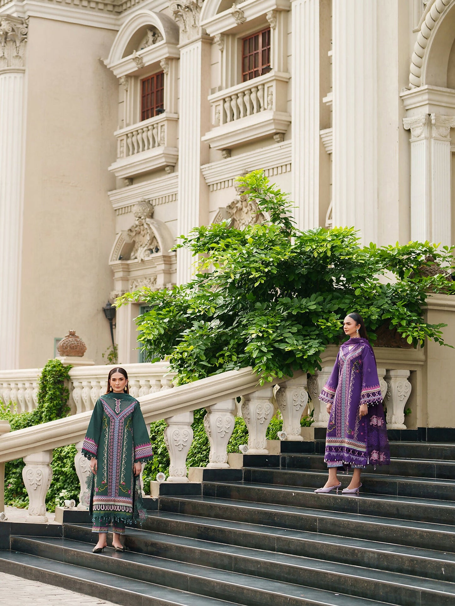 Parishay Ivy Bloom Viscose Embroidered Stitched 3-Piece Suit-IW-07