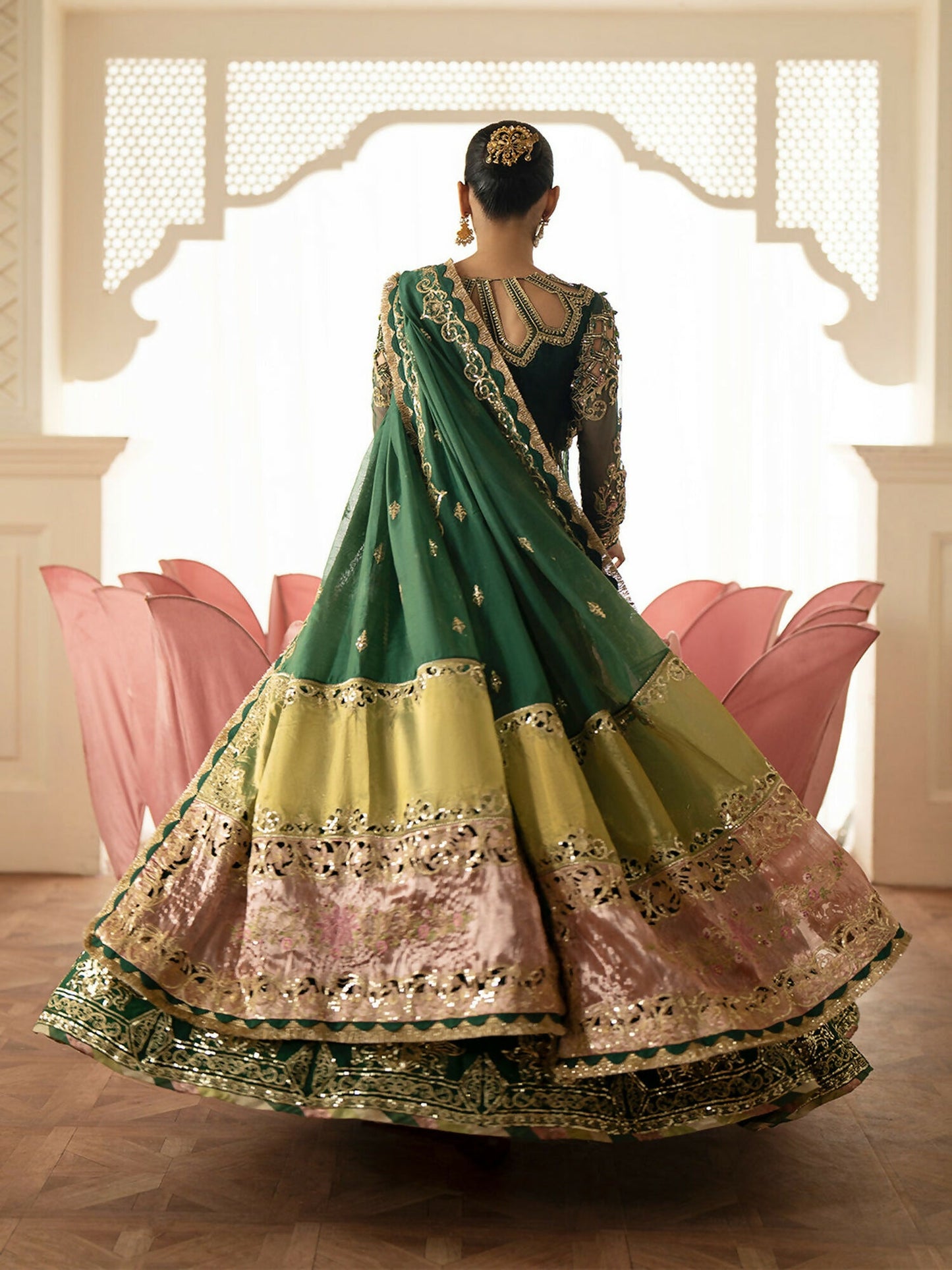 Parishay Ranibagh Luxury Formals Net Embroidered Unstitched 3-Piece Suit-Rooh-e-Gul