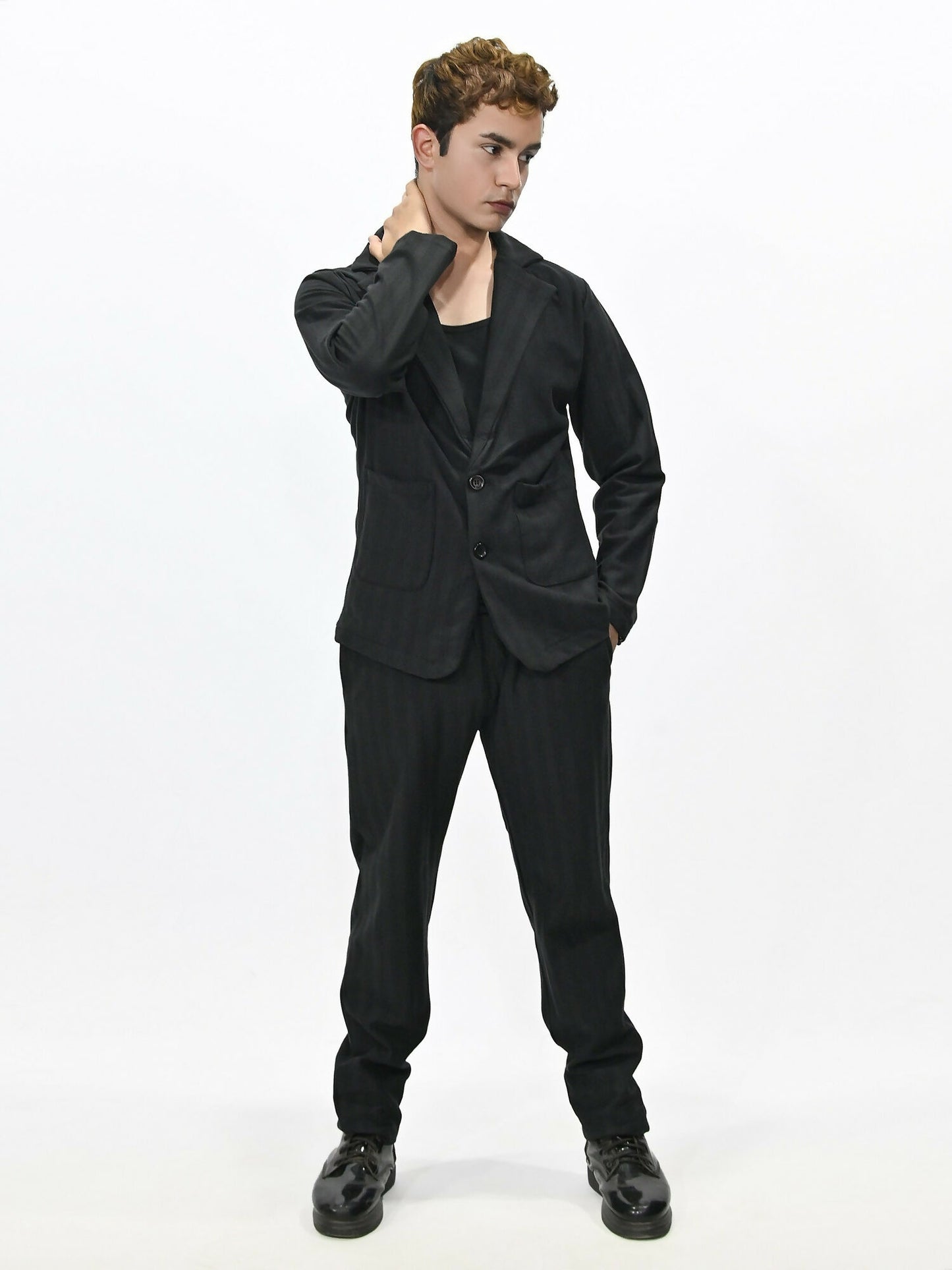 Jupiter Celebrity Self Textured Casual Pant Coat-14866