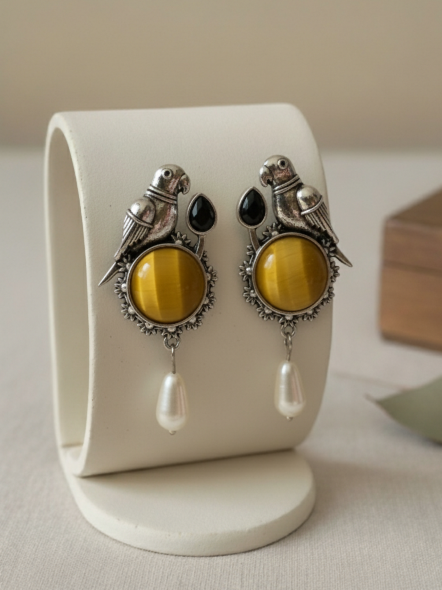 Glitter Jewellery Elegant Parrot Bird Dangle Earrings-GJ5