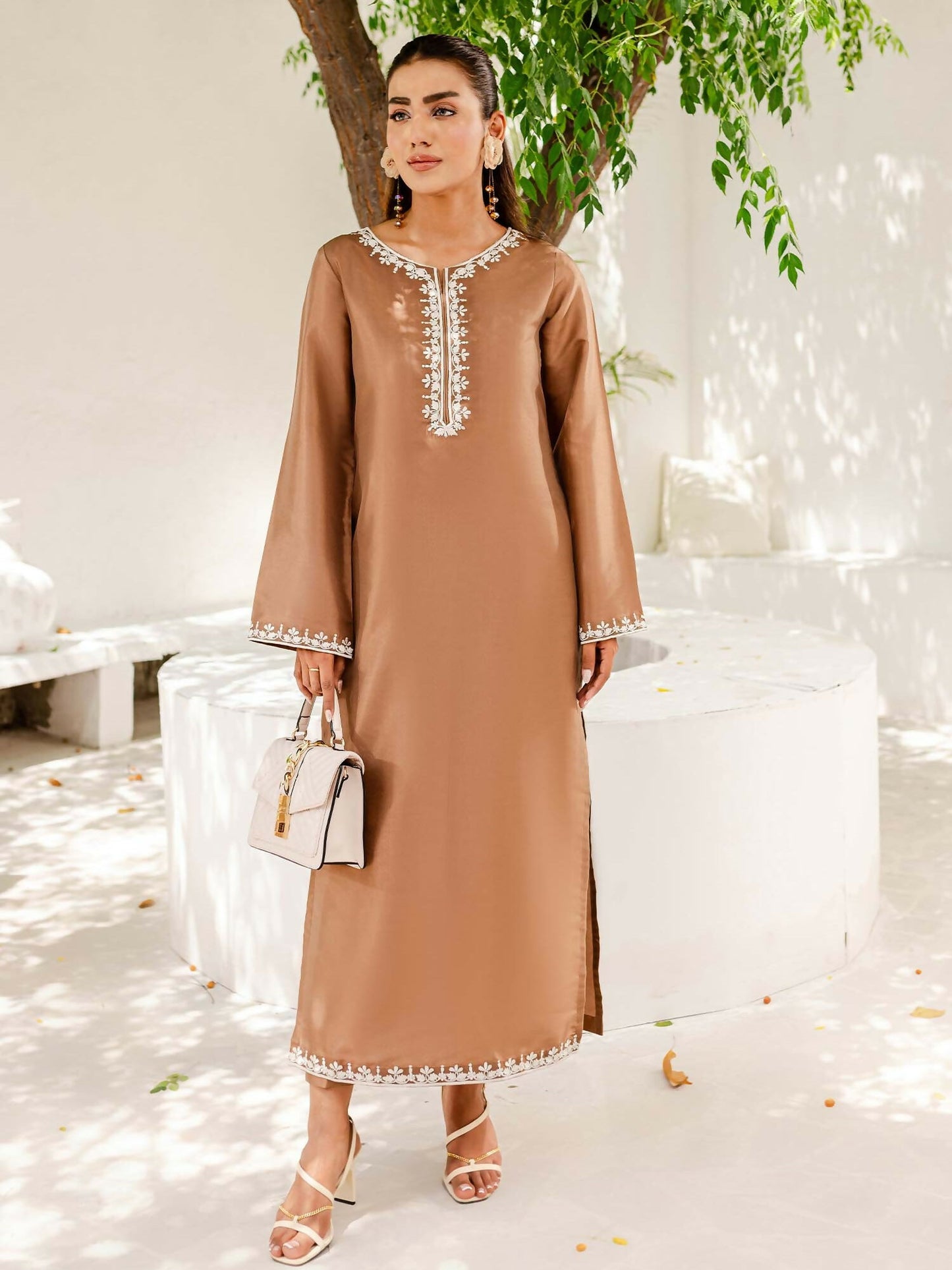 Allure By IH Cotton Embroidered Stitched 3-Piece Suit-Hazel