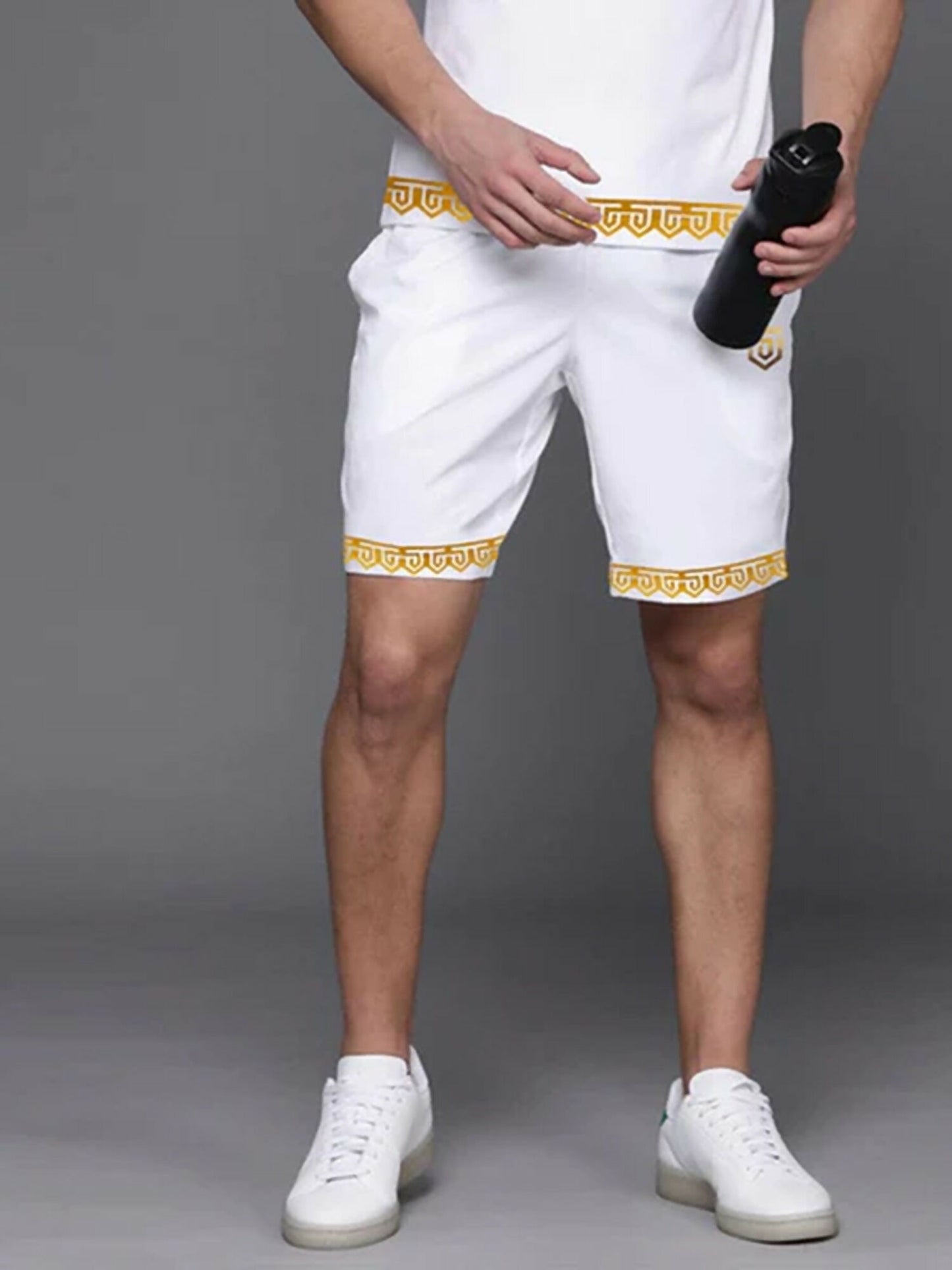 Jupiter Printed Gold Logo Shorts-13140