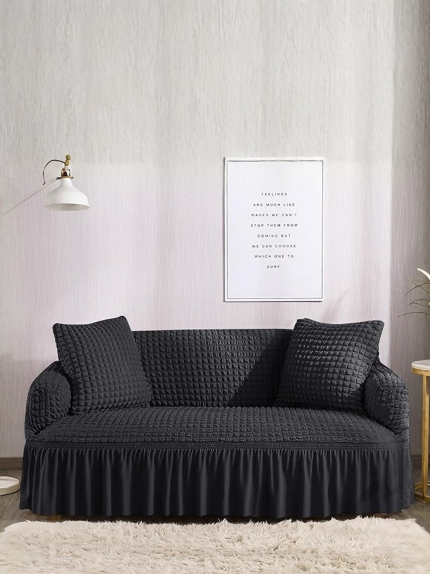 Elegant Bedding Persian Style Jersey Bubble Sofa Cover