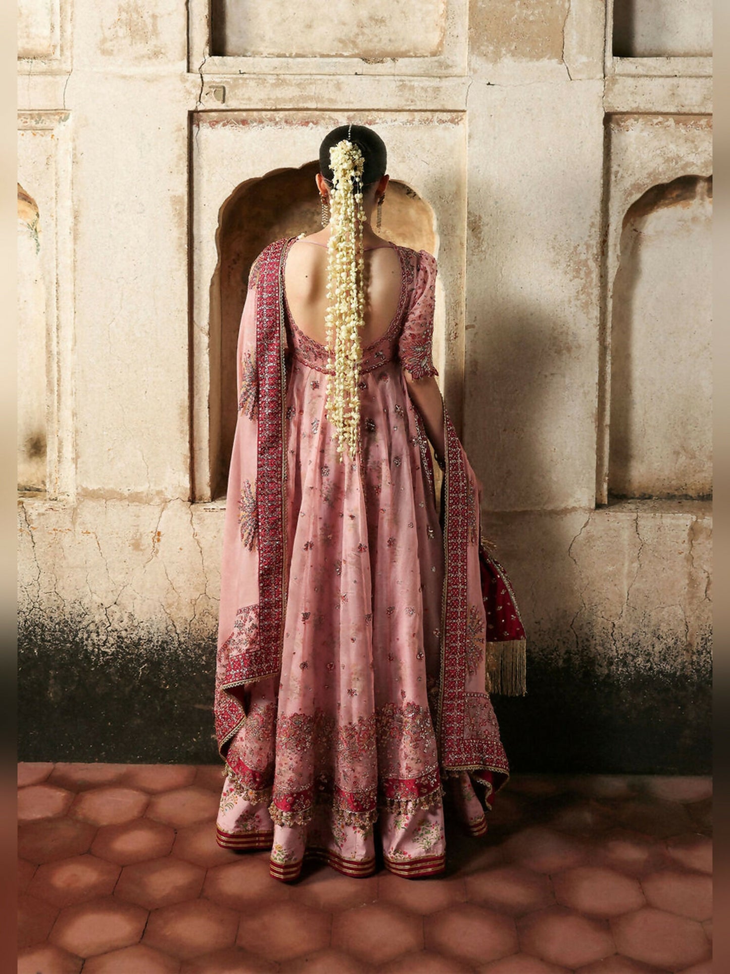 Hussain Rehar Massarat Festive Unstitched'25 Organza 3-Piece Suit-Roshanara