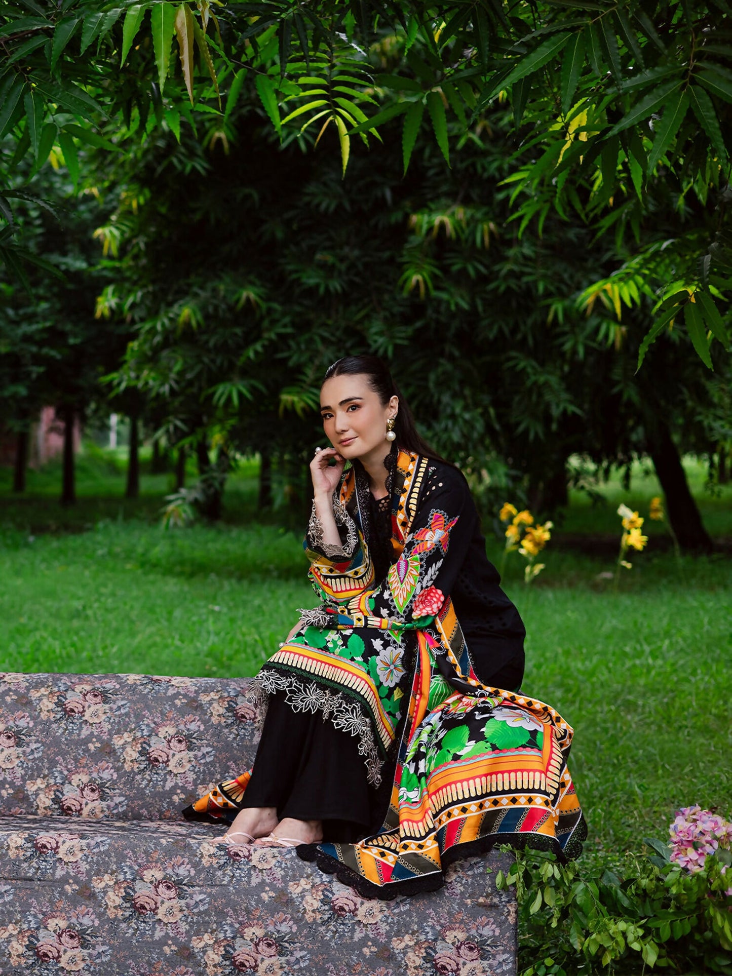 Mahnur Gardenia Khaddar Embroidered Unstitched 3-Piece Suit-GR-06