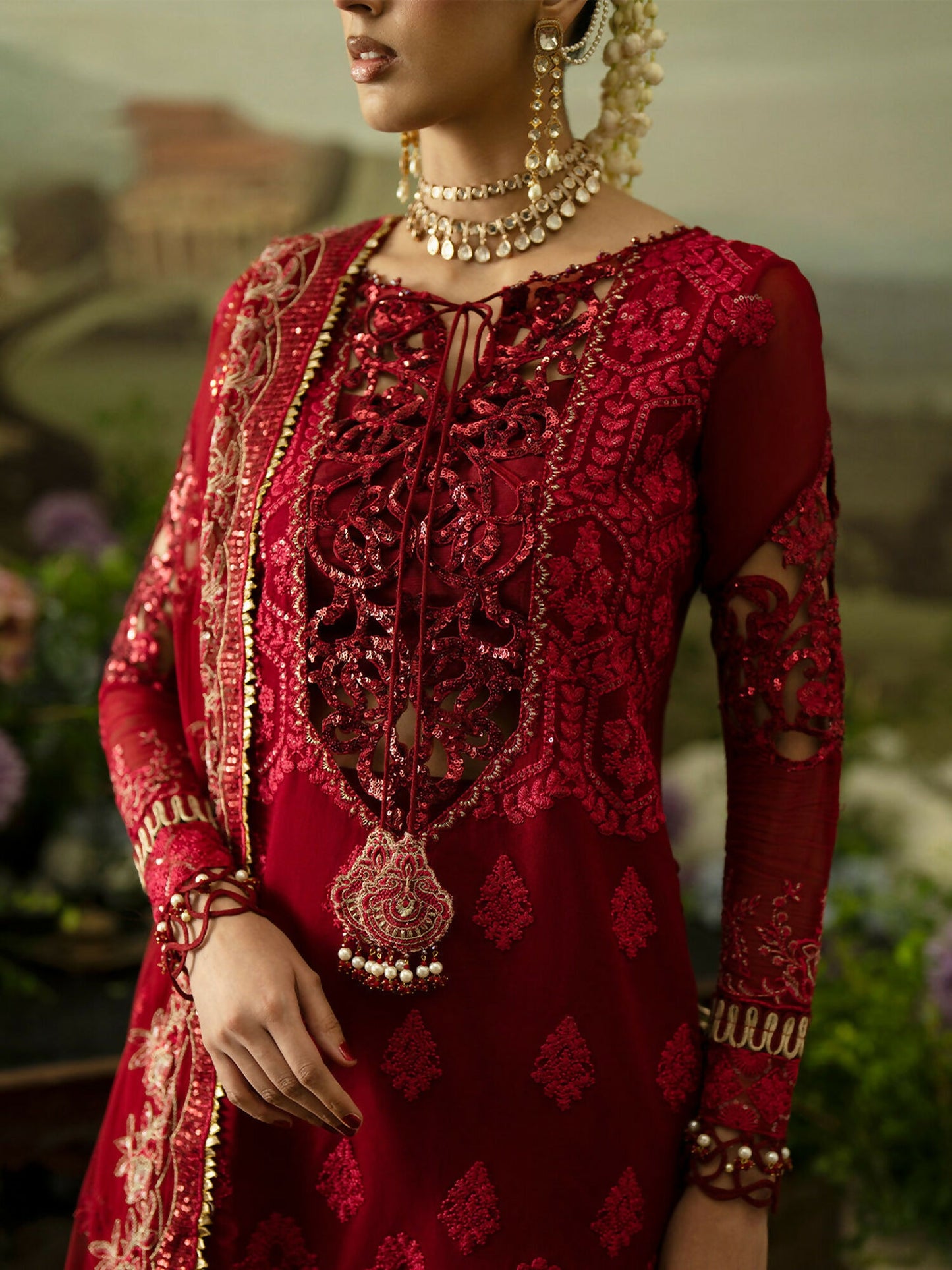 Parishay Ranibagh Luxury Formals Organza Embroidered Unstitched 3-Piece Suit-Mahroosh