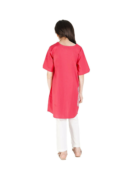 Velvour Girls Cotton Embroidered Stitched Kurti-VG98-A