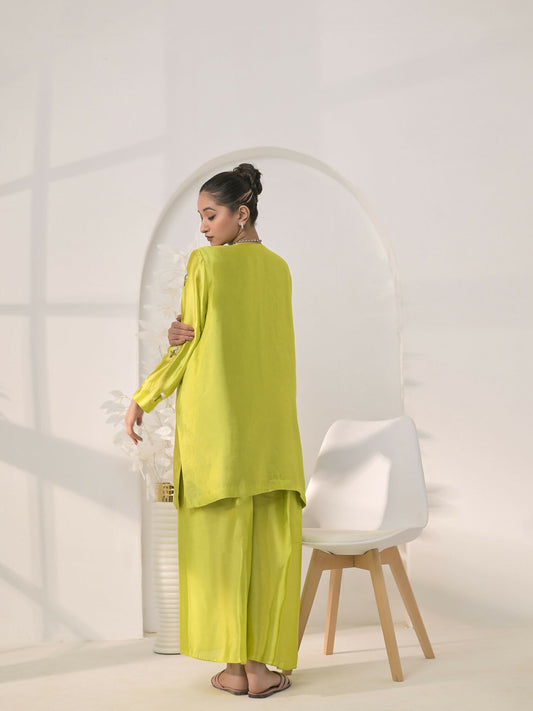 Ruby's Couture The Luxe Edit Sheesha Silk Embellished Stitched 2-Piece Suit-Shahnoor