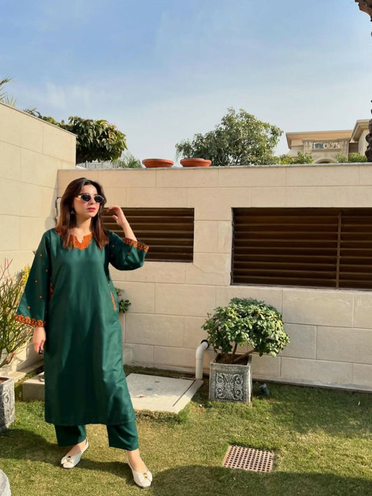 Stylish Collection Aaraish Linen Embroidered Stitched 2-Piece Suit-Grace