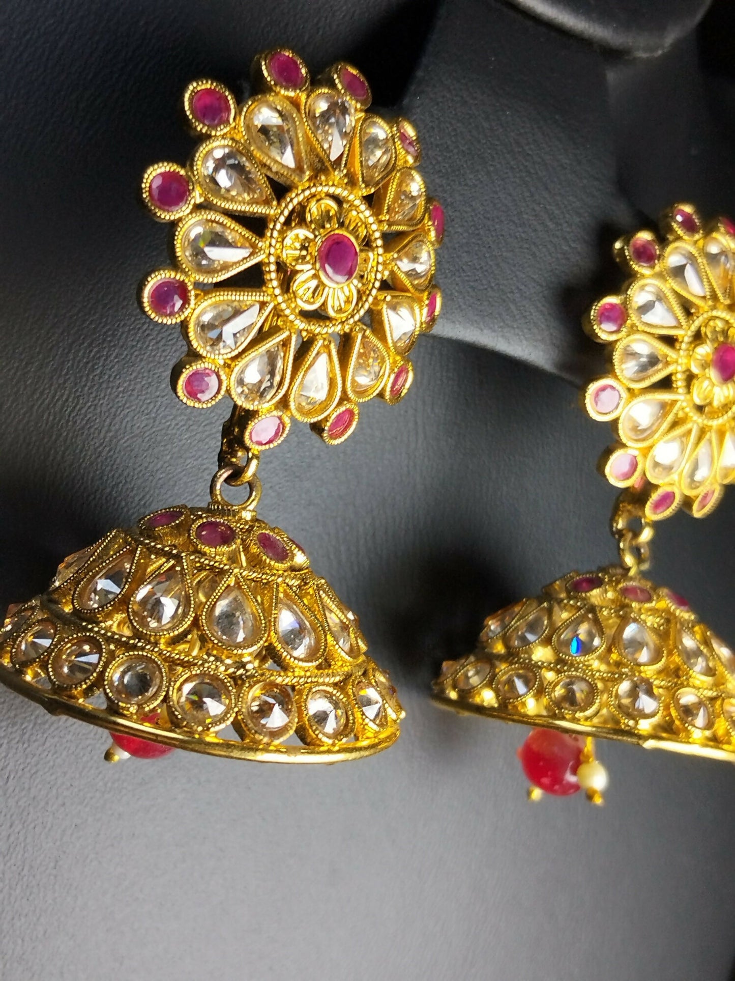 H&A Jewellery Polki Jhumki Earrings