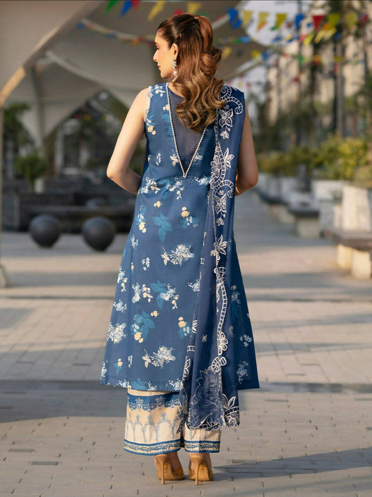 Mahnur Broadway Luxury Lawn'26 Embroidered Unstitched 3-Piece Suit-BW-003