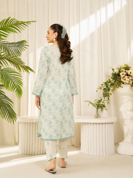 Panache Apparel Sunlit Essentials Lawn Printed Stitched Suit-Crisp