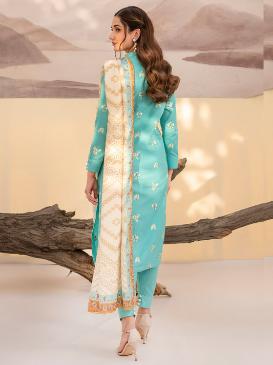 Panache Apparel Khaddar Embroidered Stitched Suit-Muse