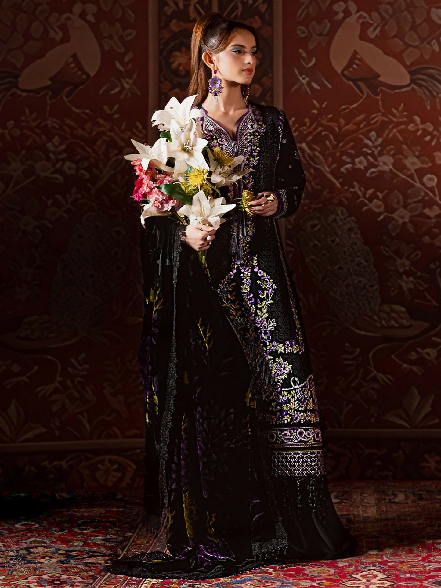 Mahnur Amelia Kotrai Embroidered Stitched 3-Piece Suit–CK-001