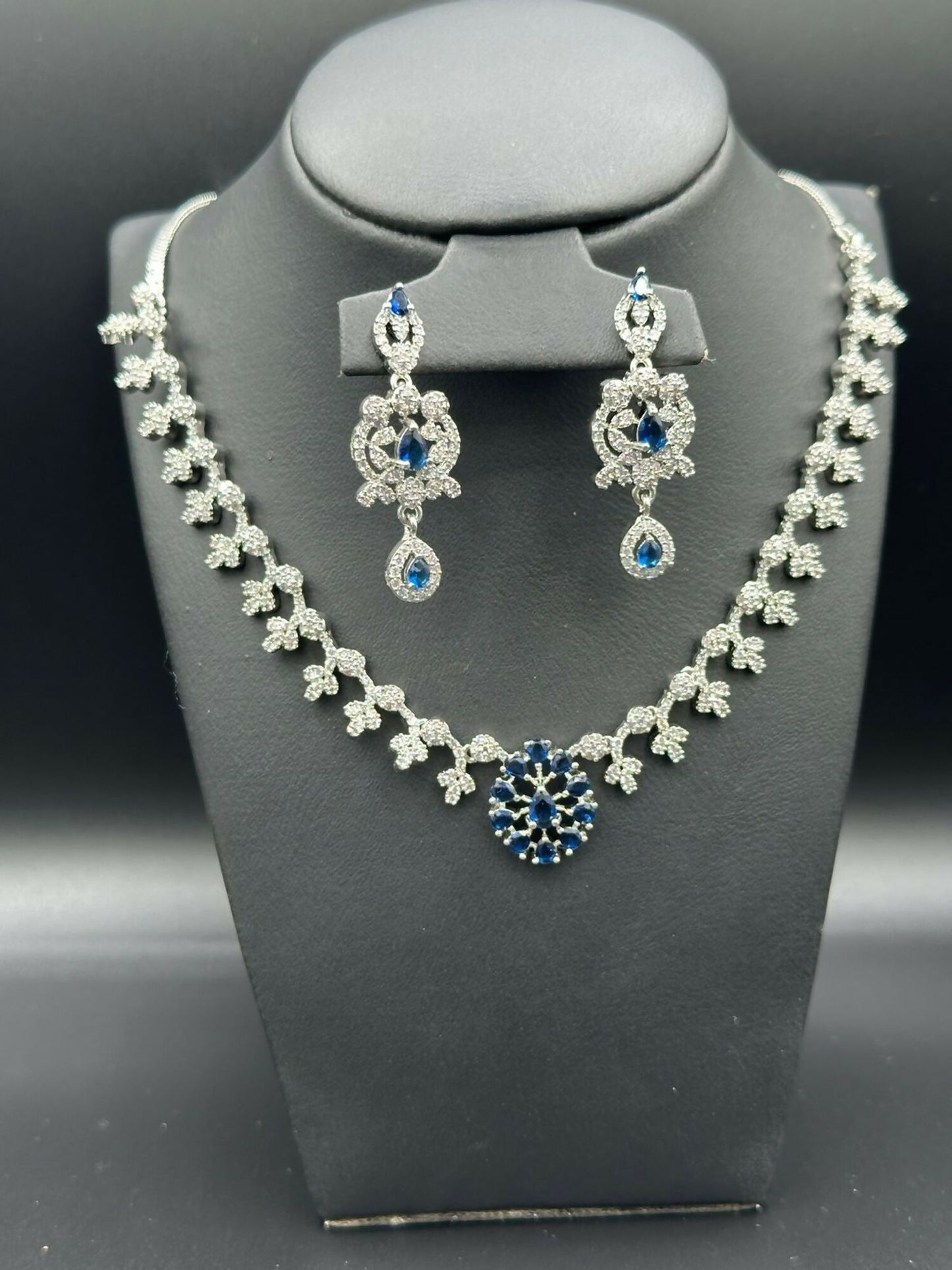 H&A Jewellery One Carat Silver Rhodium Plated Jewellery Set