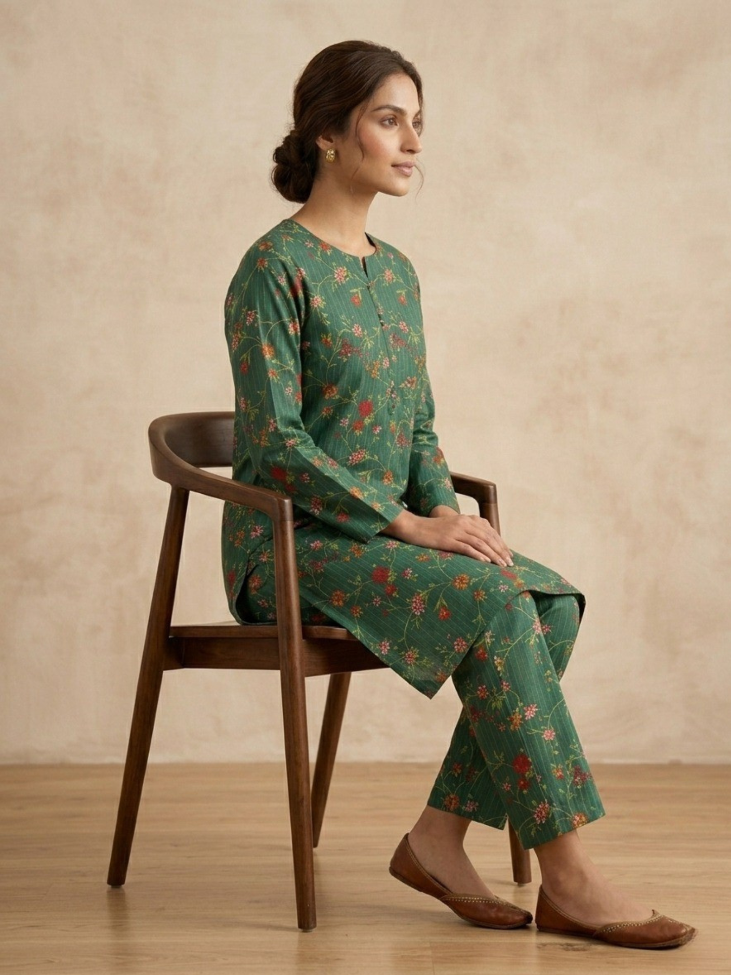 Green Bin Shaukat Lawn Printed Unstitched 2-Piece Suit
