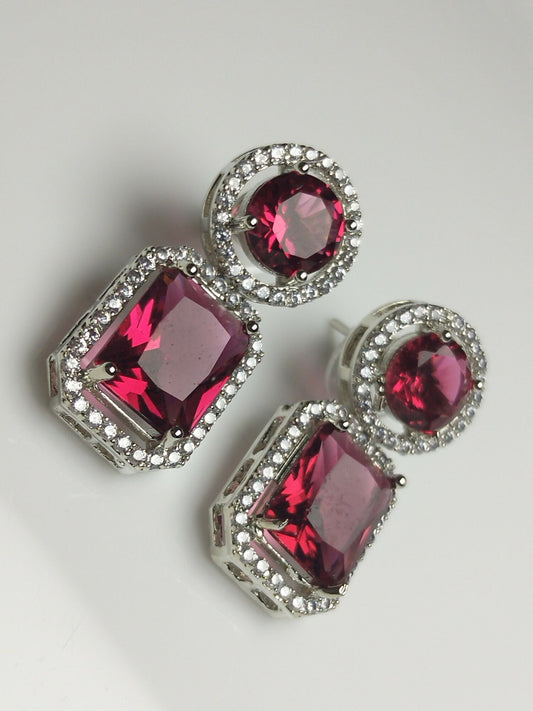 H&A Jewellery One Carat American Diamond Earrings