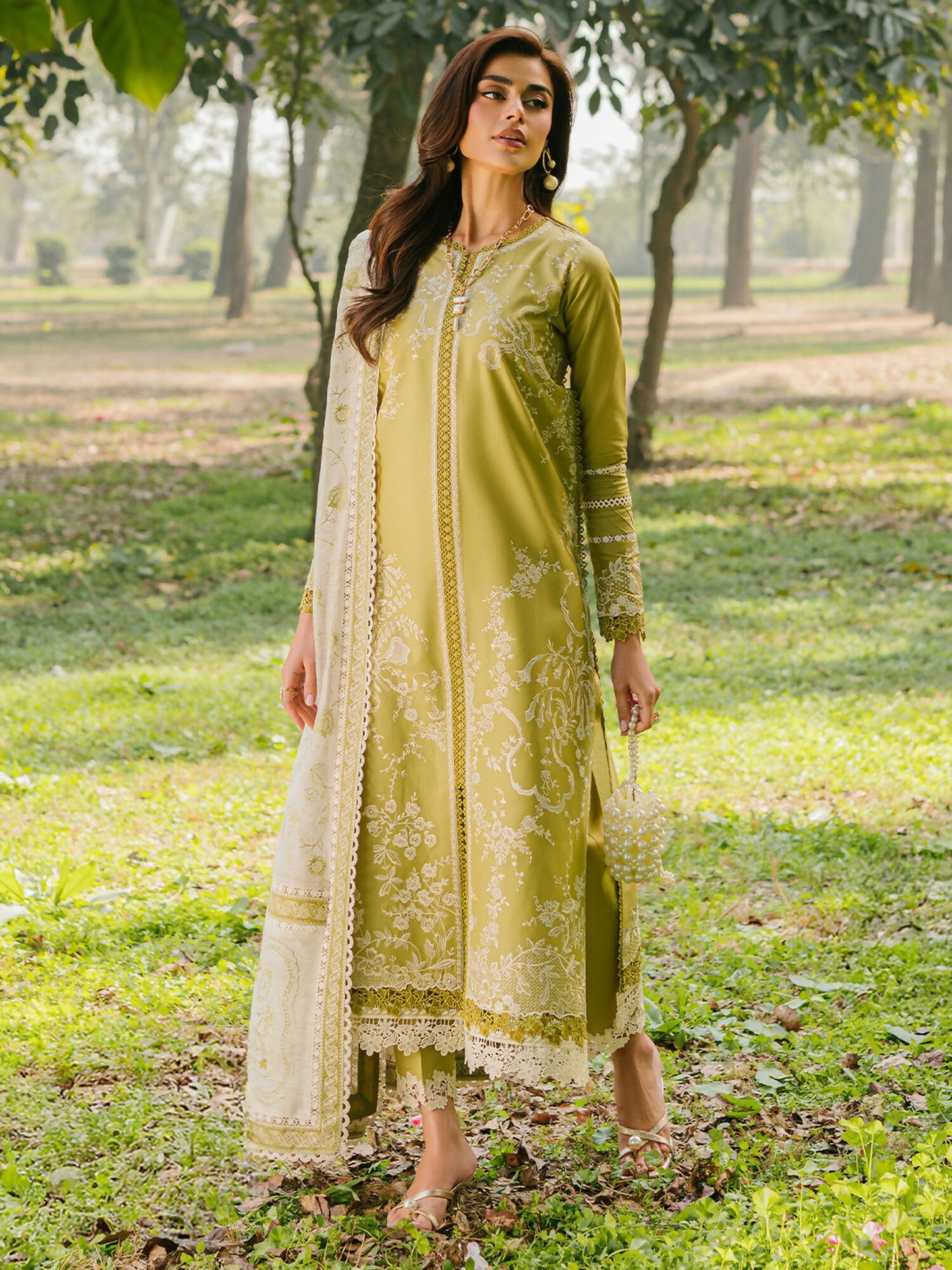 Binilyas Lawn Embroidered Unstitched 3-Piece Suit-231-A