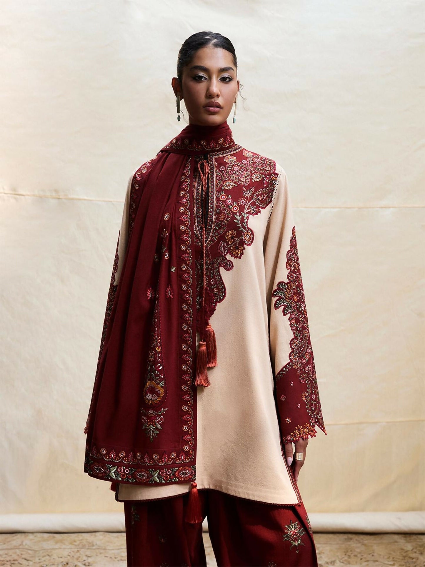 Jugnu By Hussain Rehar AW 25 - Edit I Karandi Embroidered Stitched 2-Piece Suit-Bareen