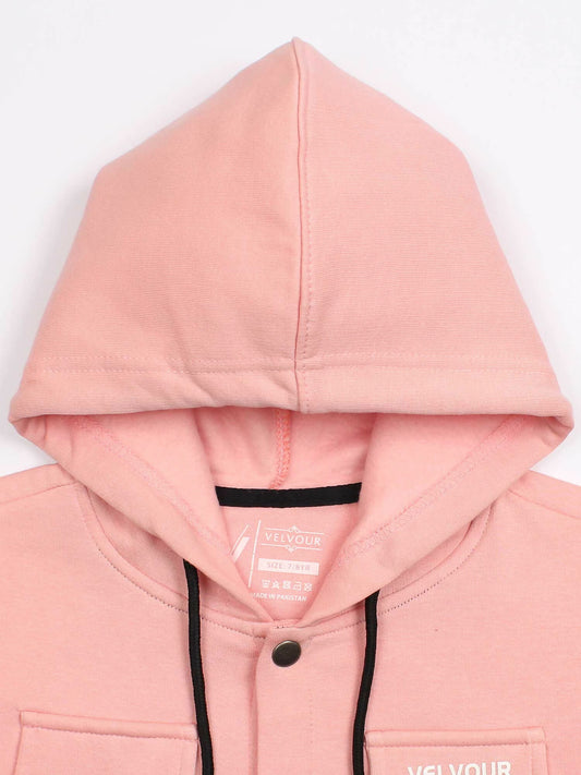 Velvour Fleece Hooded Tracksuit-VWT39-B