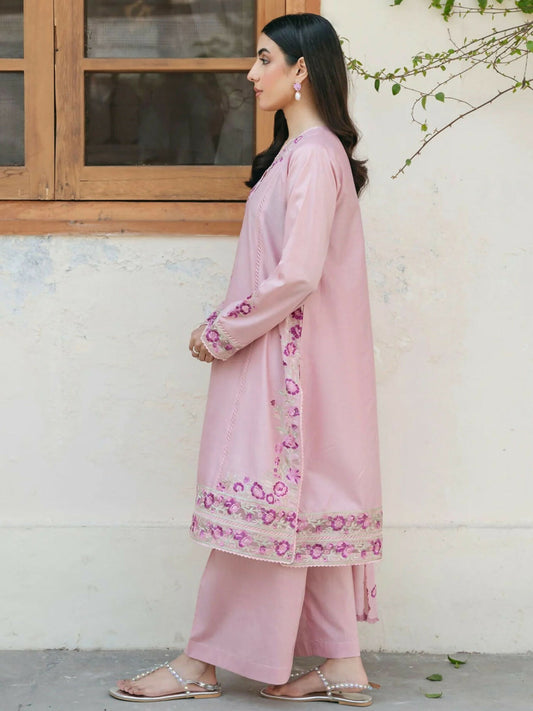 Mannat Clothing Lawn Embroidered Stitched Suit-Ballet
