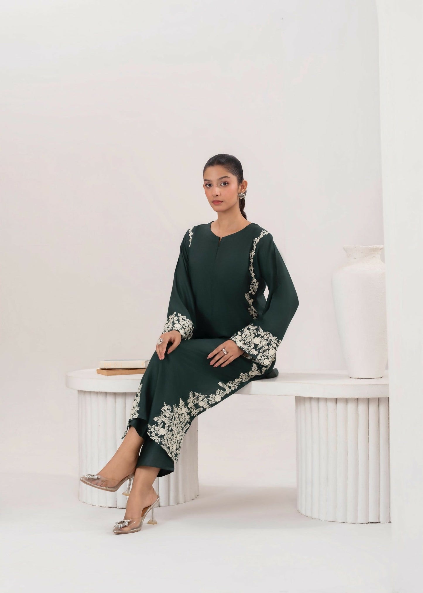 Stylish Collection Aaraish Linen Embroidered Stitched 2-Piece Suit–Margarita