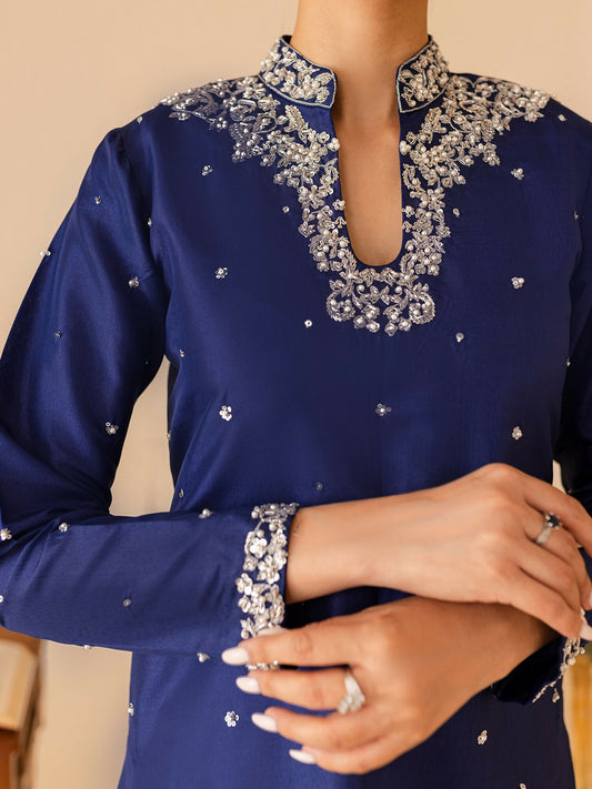 Allure By IH Luxury Pret Raw Silk Embellished Stitched 3-Piece Suit-Eliza