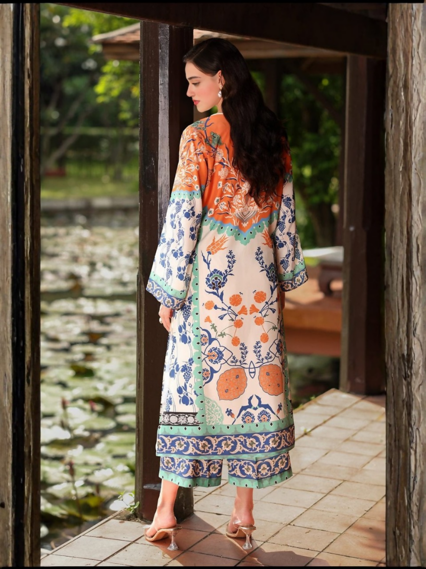 Tehzeeb Libas Silky Lawn Embroidered Stitched 2-Piece Suit-DESIRE DIGITAL